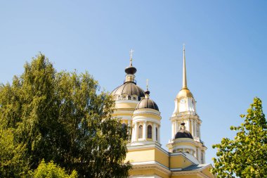 Rybinsk. Yaroslavl bölgesi. Spaso-Preobrazhensky Katedrali. 19. 