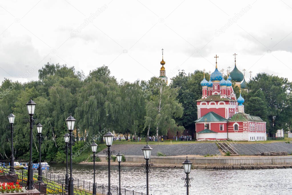 Uglich. Yaroslavl region. Uglich Kremlin; Church of Demetrius on