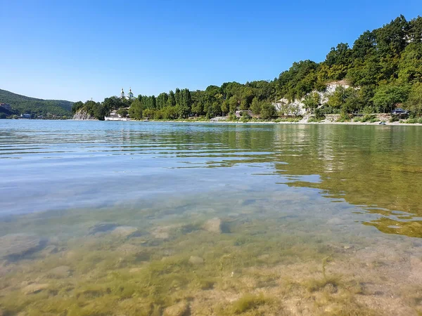 Lago Abrau Dyurso Novorossiysk Regione Krasnodar Russia Giornata Estiva Soleggiata — Foto Stock
