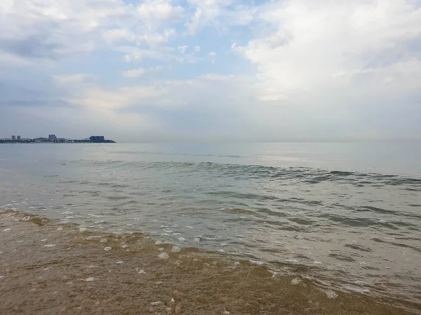 Una Cálida Mañana Verano Costa Del Mar Negro Anapa Región —  Fotos de Stock