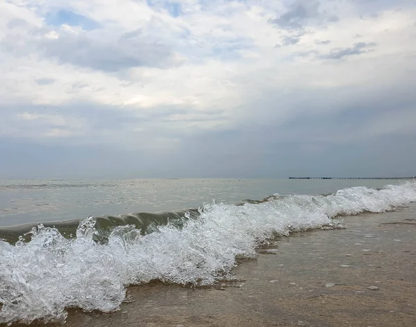 Een Warme Zomerochtend Aan Kust Van Zwarte Zee Anapa Krasnodar — Stockfoto