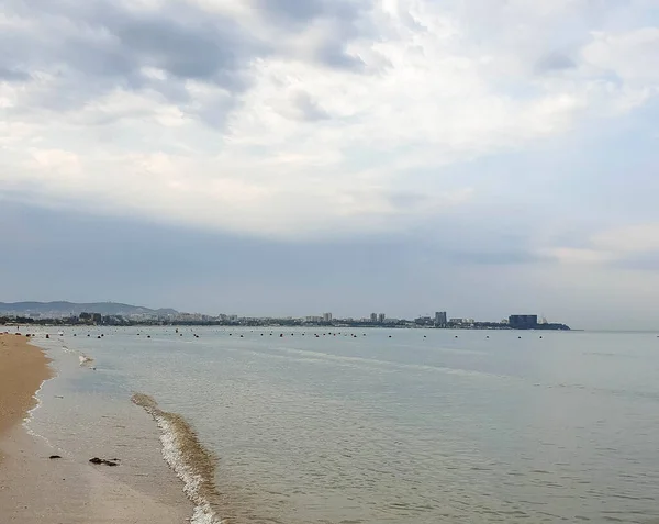 Una Cálida Mañana Verano Costa Del Mar Negro Anapa Región —  Fotos de Stock