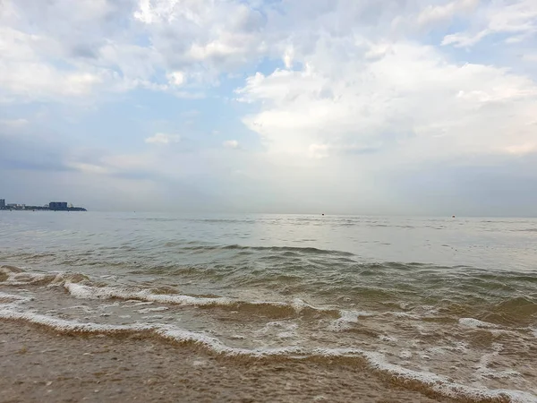 Una Cálida Mañana Verano Costa Del Mar Negro Anapa Región — Foto de Stock