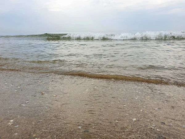 Une Chaude Matinée Été Sur Côte Mer Noire Anapa Région — Photo