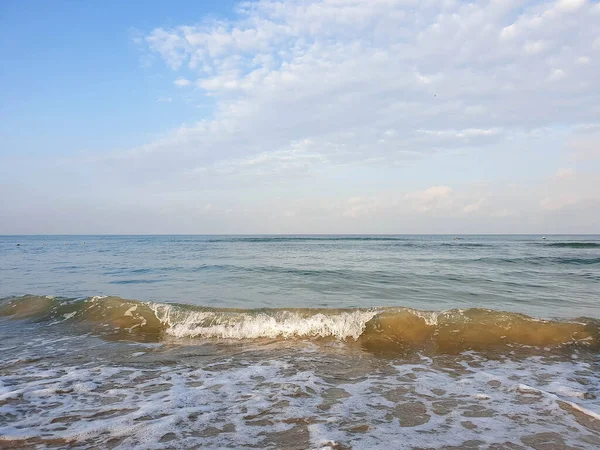 Une Chaude Matinée Été Sur Côte Mer Noire Anapa Région — Photo