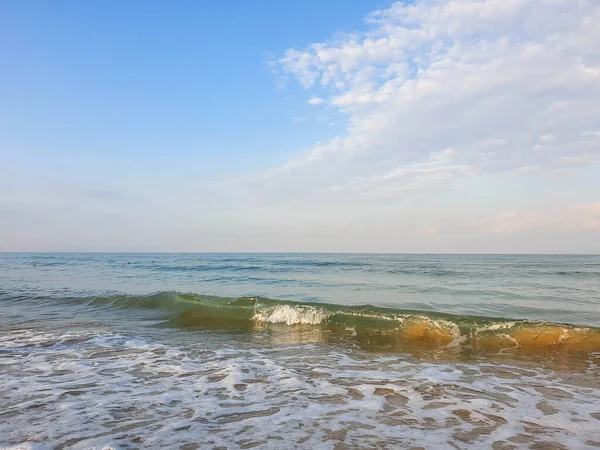 Une Chaude Matinée Été Sur Côte Mer Noire Anapa Région — Photo