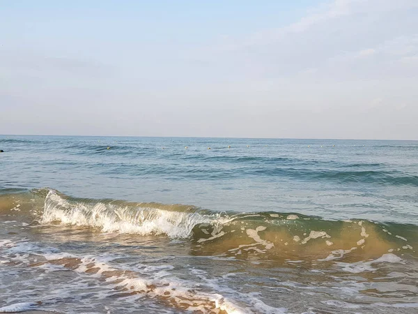 Una Cálida Mañana Verano Costa Del Mar Negro Anapa Región — Foto de Stock