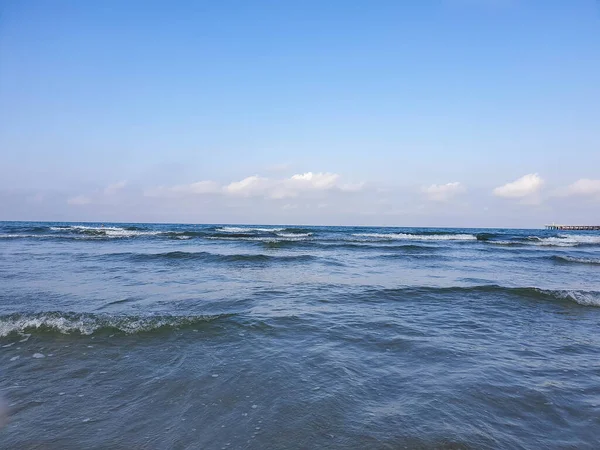 Una Cálida Mañana Verano Costa Del Mar Negro Anapa Región — Foto de Stock