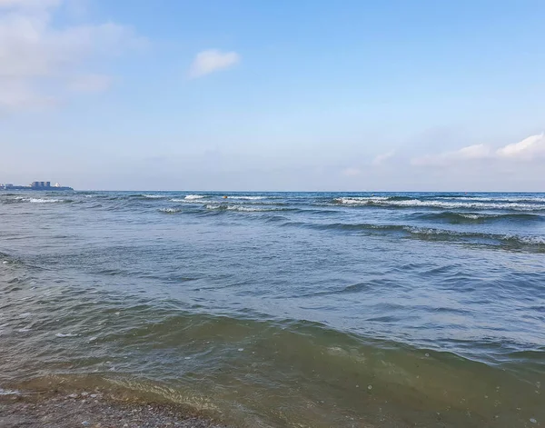 Una Cálida Mañana Verano Costa Del Mar Negro Anapa Región — Foto de Stock