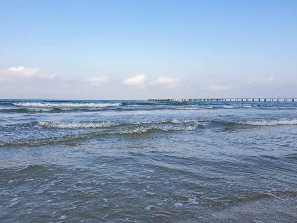 Une Chaude Matinée Été Sur Côte Mer Noire Anapa Région — Photo