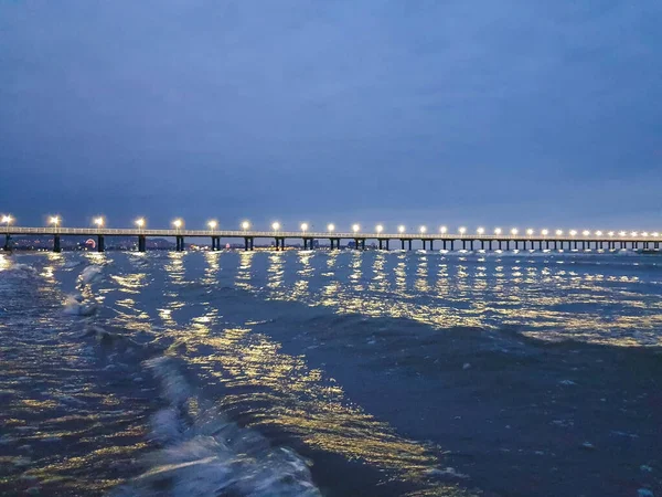 Eine Warme Sommernacht Der Küste Des Schwarzen Meeres Anapa Region — Stockfoto