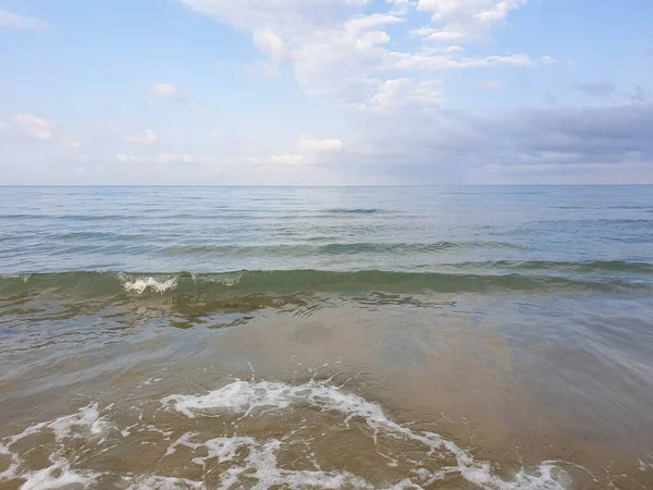 Karadeniz Şeffaf Nazik Dalgaları Sabahki Sahne Güzel Deniz Manzarası Dalgalar — Stok fotoğraf