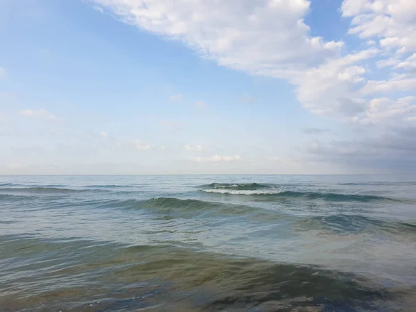 Ondes Douces Transparentes Mer Noire Scène Matin Beau Paysage Marin — Photo