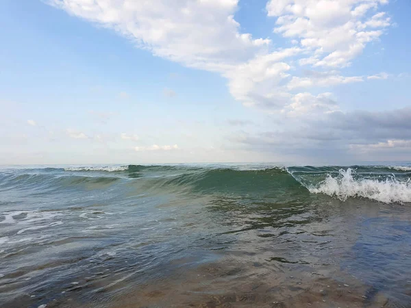 Genomskinliga Mjuka Vågor Svarta Havet Scenen Från Morse Vackert Sjölandskap — Stockfoto