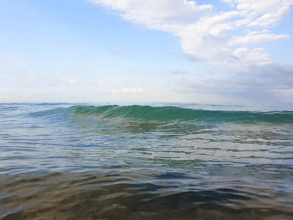 Transparent Gentle Waves Black Sea Scene Morning Beautiful Sea Landscape — Stock Photo, Image