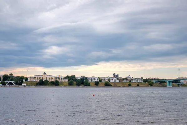 Yaroslavl Edificios Históricos Siglo Xviii Xix Terraplén Del Volga Vista — Foto de Stock