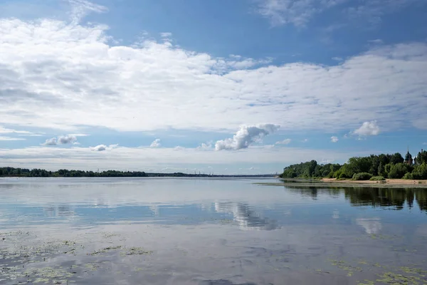 Yaroslavl Místo Kde Řeka Kotorosl Teče Volhy Arrow Yaroslavl Říční — Stock fotografie