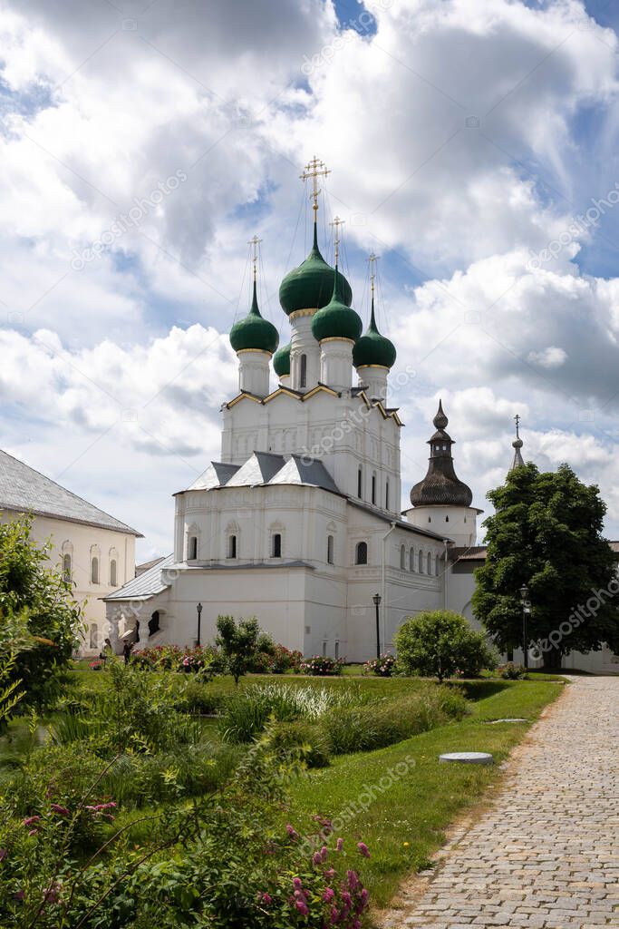 Yaroslavl region. Rostov. Rostov Kremlin. Church of St. John the Evangelist, 17th century. Sunny summer day