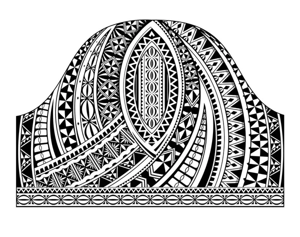 Modèle de tatouage à demi-manche de style polynésien — Image vectorielle