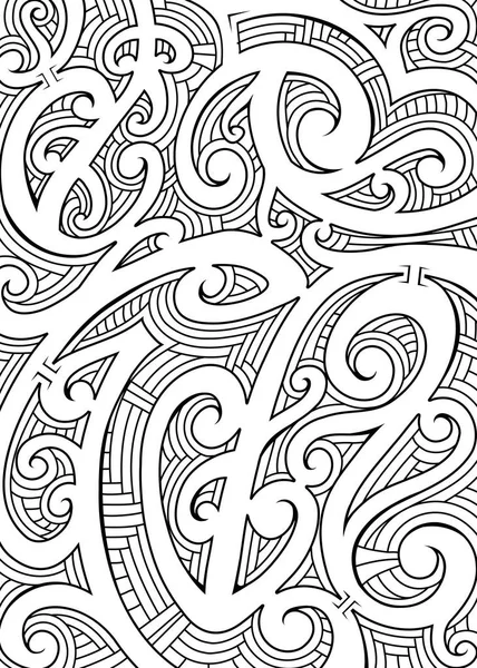 Ornament im Maori-Stil — Stockvektor