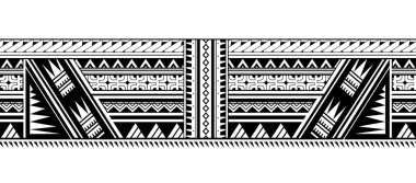 Maori style ornament shaped as sleeve pattern or armband clipart