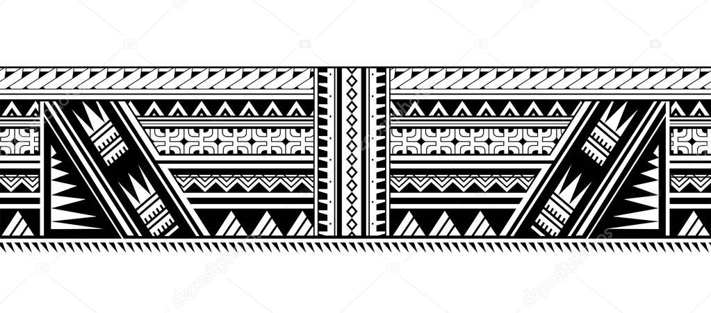 Maori style ornament shaped as sleeve pattern or armband