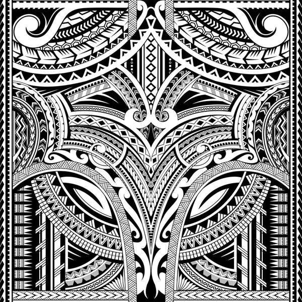 ポリネシア飾り袖のタトゥーに適して — ストックベクタ