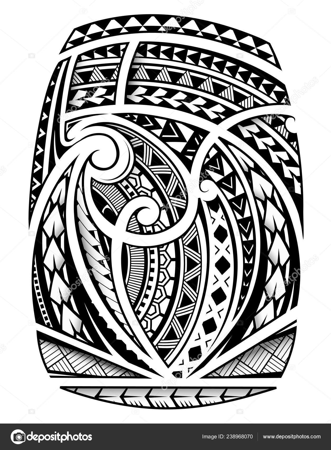 polynesian maori etnico tatuaggio nello polinesiano manica samoa vectorstock arm akv lv hermes bolso birkin