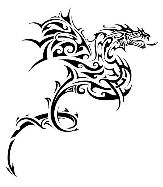 Tatouage tribal Dragon Illustrations De Stock Libres De Droits