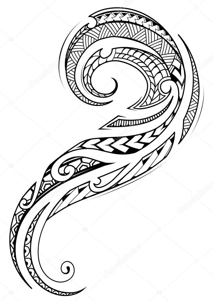 Maori style tattoo design