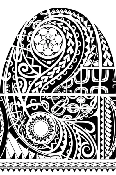 毛利文体袖子纹身 — 图库矢量图片