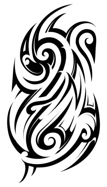 Forme de tatouage de style tribal — Image vectorielle