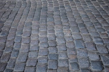 Eğri, Granit taş dalgalı yol. Arka plan ve doku granit.