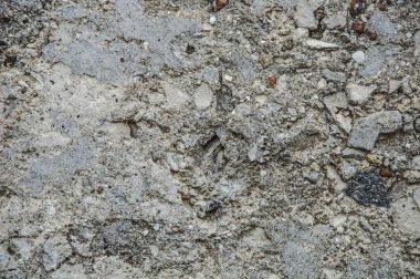 Eski betonla, görünür taşları, çimento ve kum. Arka plan dokulu gri mavimsi renk tonu ile.