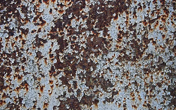 古い錆鉄の質感 背景ブラウンとブルー — ストック写真