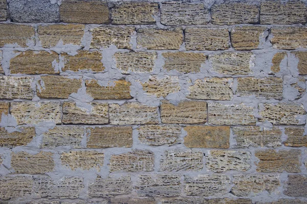 Фактура Фонового Камня Каменная Стена Цементным Раствором — стоковое фото