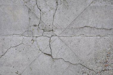 Gri beton doku arka plan. Çatlaklar. Çizikler. Hasar.