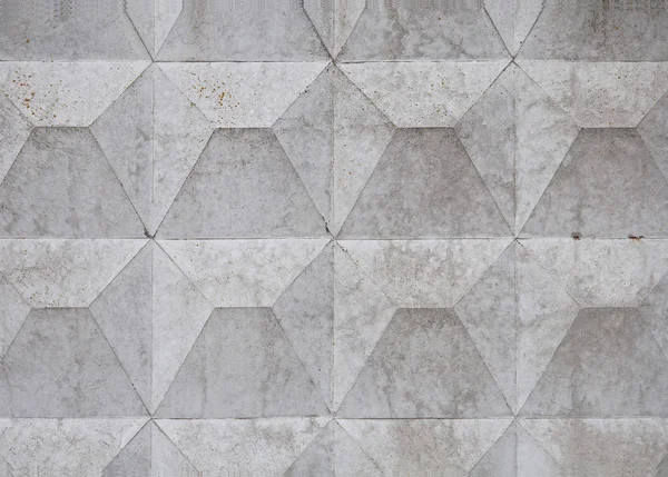 Grauer Hintergrund Und Struktur Eines Betonzauns Geometrie Von Quadraten Aus — Stockfoto