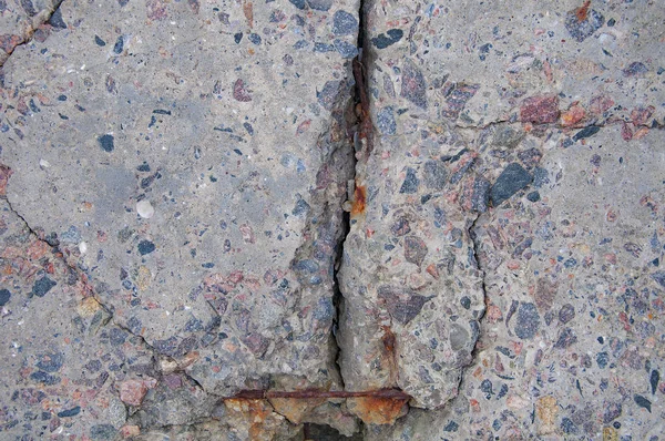 Tekstura Starego Betonu Pęknięcia Uszkodzenia Szare Tło Betonu — Zdjęcie stockowe