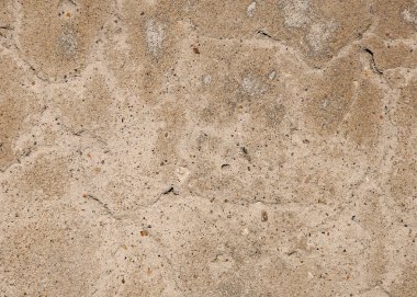 Kaba sıva duvar, büyük bir çatlak üzerinde. Çimento zemin dokusu. Çimento ve alçı, arka plan tasarımı için büyük çatlaklar ile.