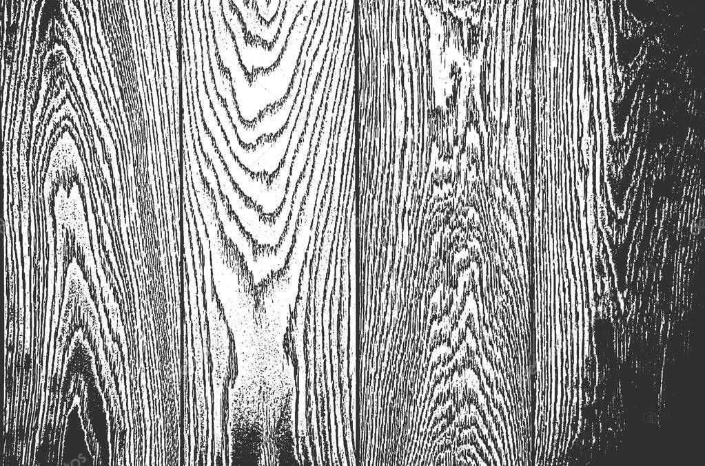 Distress old dry wooden plank texture. EPS8 vector.