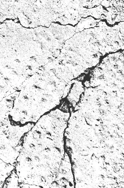 Grijze Betonnen Textuur Achtergrond Schade Gebarsten Stenen Muur Achtergrond Eps8 — Stockvector