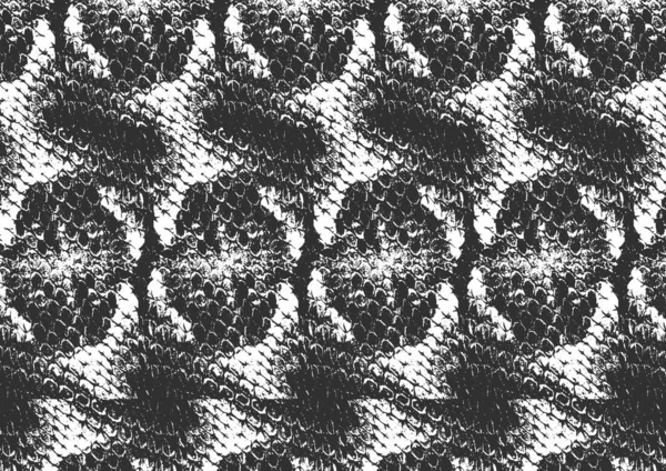 Зміїна шкіра гранжева векторна текстура. чорно-білий фон . — стоковий вектор