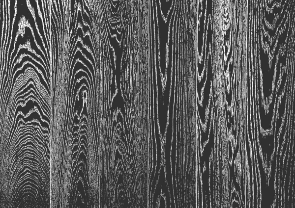 Détresse vieille texture sèche en bois. Grunge noir et blanc backgrou — Image vectorielle
