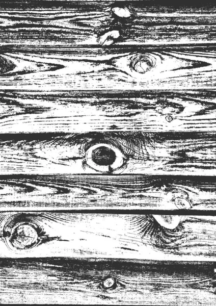 Détresse vieille texture sèche en bois. Grunge noir et blanc backgrou — Image vectorielle