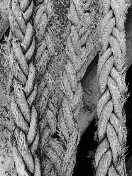 Rope Background Texture Flax Dirty Old Ropes Damage — Stock Photo, Image