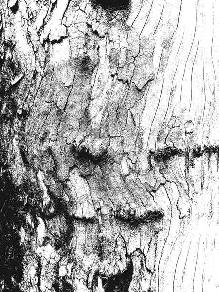Несчастная Накладываемая Текстура Деревянной Коры Гранж Фон Абстрактная Полутоновая Векторная — стоковый вектор
