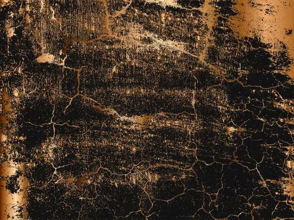 Textura Sobreposição Angustiada Concreto Rachado Dourado Pedra Asfalto Fundo Grunge —  Vetores de Stock