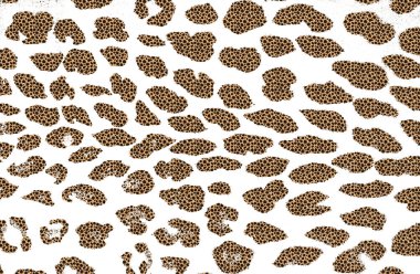 Doğal leopar kürkünün sıkıntılı örtülü dokusu, grunge vektör arka planı. soyut yarım ton vektör çizimi