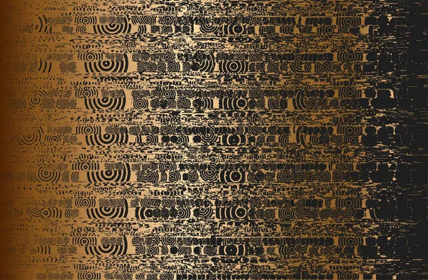 Textura Suprapusă Dificultate Plăcii Metalice Aurii Ornament Fundal Grunge Abstract — Vector de stoc